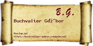 Buchvalter Gábor névjegykártya